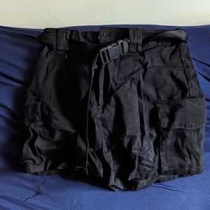 Black cargo shorts
